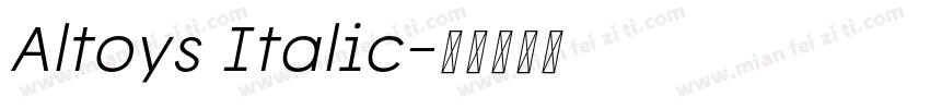 Altoys Italic字体转换